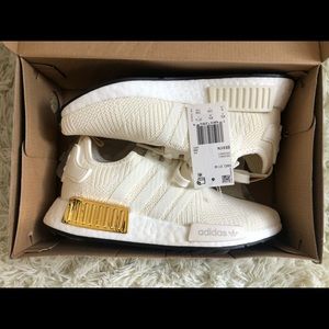 Adidas NMD R1 Off white gold metallic size 6